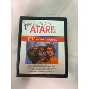 Vintage Atari 2600‎ E.T. The Extra-Terrestrial Game Cartridge Retro Gaming